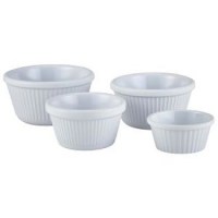 White Fluted Melamine Ramekin